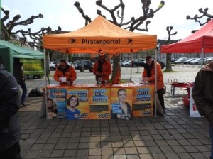 Infostand auf dem Rathausplatz