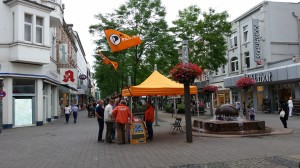 Infostand auf der Bahnhofsstrasse